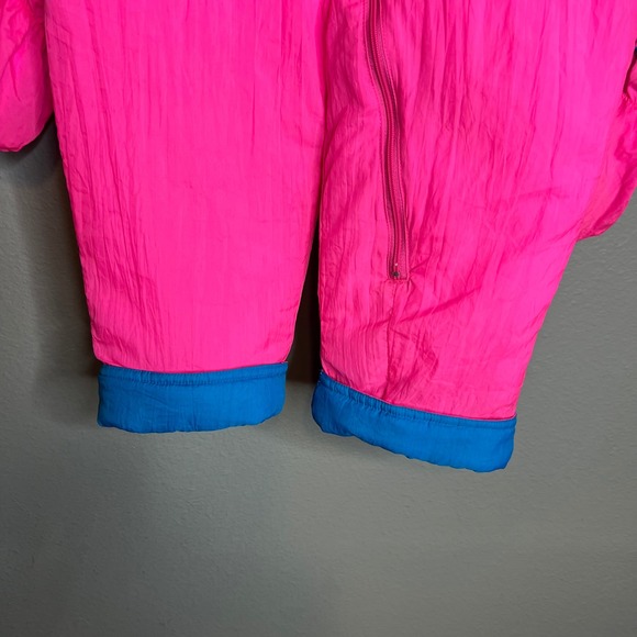 Playskool Vintage 18M Snowsuit Pink Blue Winter Outfit One Piece Mittens - Picture 5 of 10